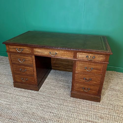 OUTSTANDING LARGE VICTORIAN MAHOGANY DESK - ADDITIONAL PHOTO 11