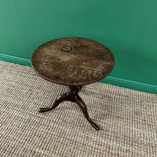 COUNTRY HOUSE LOW ANTIQUE GEORGIAN OAK CIRCULAR TABLE - ADDITIONAL PHOTO 5