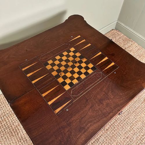 UNUSUAL GEORGE III ANTIQUE GAMES TABLE - ADDITIONAL PHOTO 2