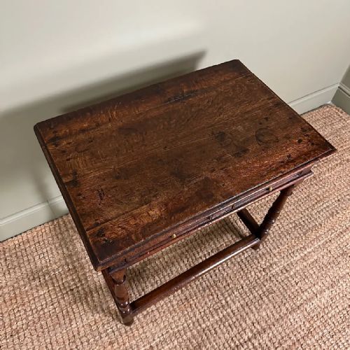 STUNNING 18TH CENTURY GEORGIAN OAK ANTIQUE LOW BOY - ADDITIONAL PHOTO 4