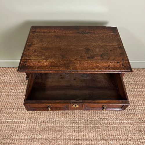 STUNNING 18TH CENTURY GEORGIAN OAK ANTIQUE LOW BOY - ADDITIONAL PHOTO 5
