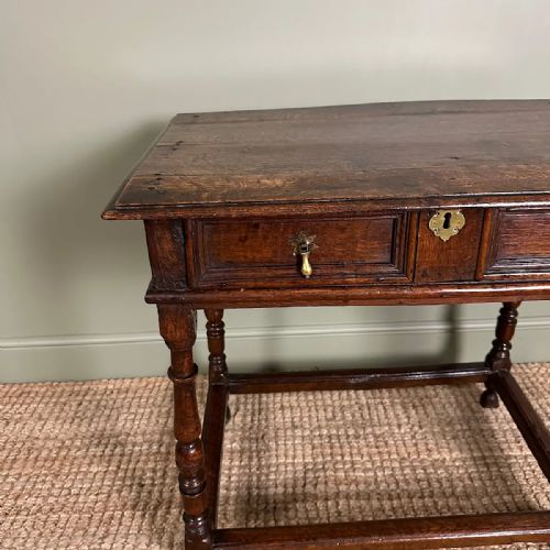STUNNING 18TH CENTURY GEORGIAN OAK ANTIQUE LOW BOY - ADDITIONAL PHOTO 8