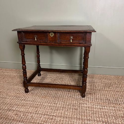 STUNNING 18TH CENTURY GEORGIAN OAK ANTIQUE LOW BOY - ADDITIONAL PHOTO 9