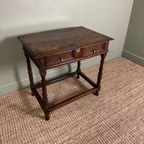 STUNNING 18TH CENTURY GEORGIAN OAK ANTIQUE LOW BOY - ADDITIONAL PHOTO 10