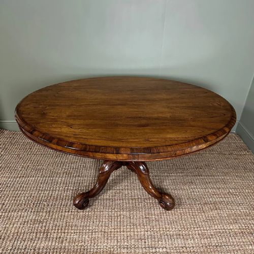 STUNNING ANTIQUE VICTORIAN ROSEWOOD DINING TABLE - ADDITIONAL PHOTO 1