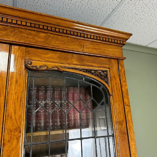 SPECTACULAR LARGE VICTORIAN OAK ANTIQUE BOOKCASE - ADDITIONAL PHOTO 5