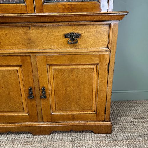 SPECTACULAR LARGE VICTORIAN OAK ANTIQUE BOOKCASE - ADDITIONAL PHOTO 8