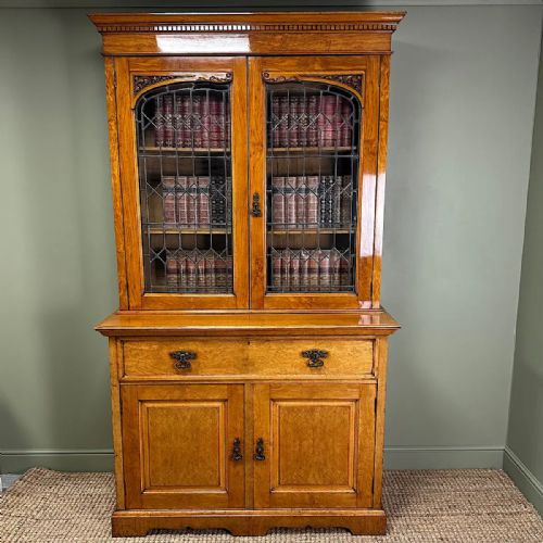 SPECTACULAR LARGE VICTORIAN OAK ANTIQUE BOOKCASE - ADDITIONAL PHOTO 10