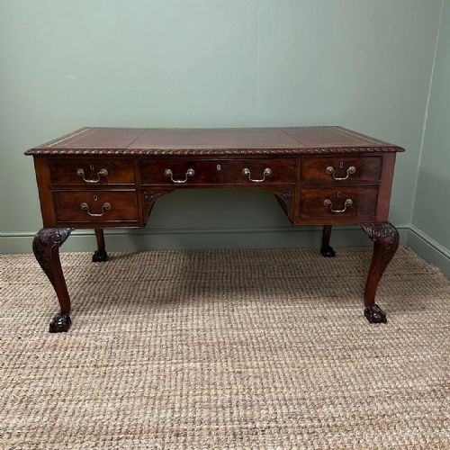 SPECTACULAR LARGE EDWARDIAN MAHOGANY ANTIQUE PARTNERS DESK - ADDITIONAL PHOTO 1