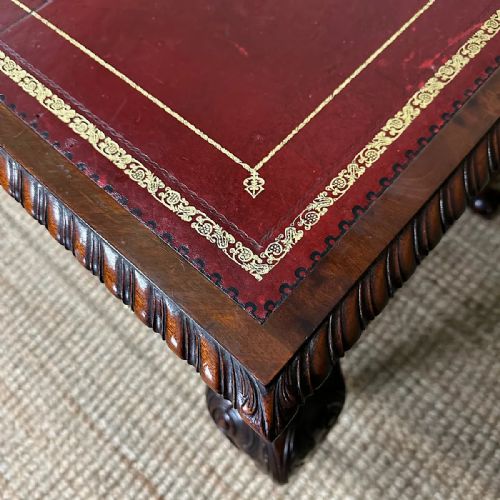 SPECTACULAR LARGE EDWARDIAN MAHOGANY ANTIQUE PARTNERS DESK - ADDITIONAL PHOTO 4