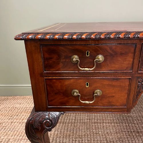 SPECTACULAR LARGE EDWARDIAN MAHOGANY ANTIQUE PARTNERS DESK - ADDITIONAL PHOTO 6