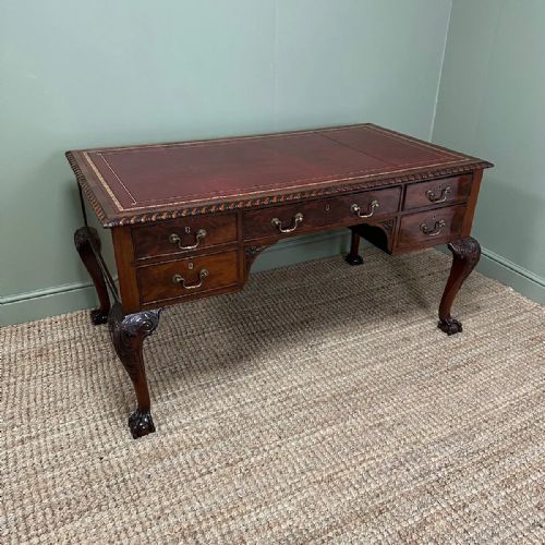 SPECTACULAR LARGE EDWARDIAN MAHOGANY ANTIQUE PARTNERS DESK - ADDITIONAL PHOTO 10
