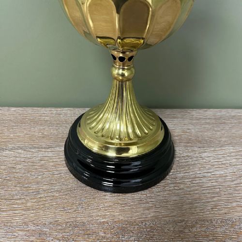 SPECTACULAR 19TH CENTURY BRASS ANTIQUE OIL LAMP - ADDITIONAL PHOTO 5