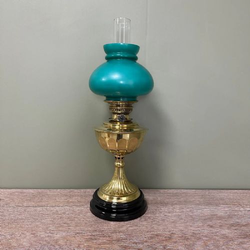 SPECTACULAR 19TH CENTURY BRASS ANTIQUE OIL LAMP - ADDITIONAL PHOTO 6