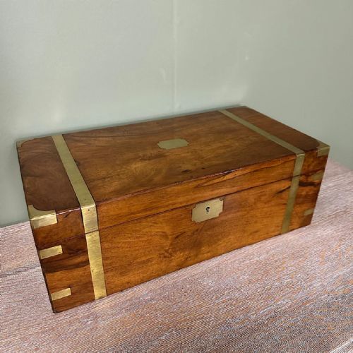 stunning walnut antique victorian writing slope - CATEGORY: ANTIQUE BOXES - DATED VICTORIAN