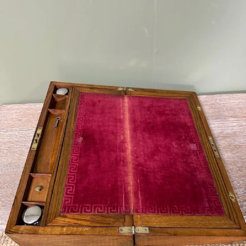 STUNNING WALNUT ANTIQUE VICTORIAN WRITING SLOPE - ADDITIONAL PHOTO 6