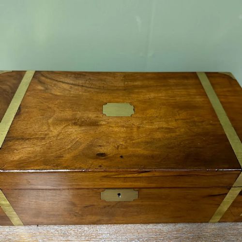 STUNNING WALNUT ANTIQUE VICTORIAN WRITING SLOPE - ADDITIONAL PHOTO 7