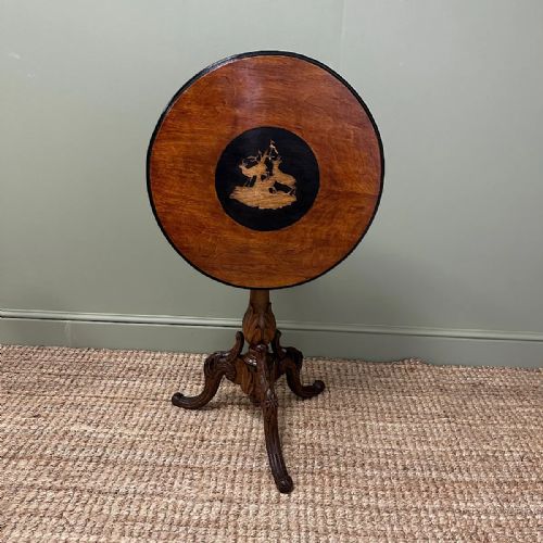 UNUSUAL BLACK FOREST ANTIQUE MUSICAL TABLE - ADDITIONAL PHOTO 5