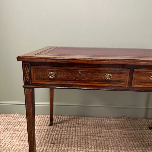SUPERB QUALITY ANTIQUE INLAID WRITING TABLE BY JAS SHOOLBRED CO - ADDITIONAL PHOTO 7