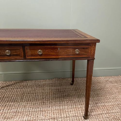 SUPERB QUALITY ANTIQUE INLAID WRITING TABLE BY JAS SHOOLBRED CO - ADDITIONAL PHOTO 8