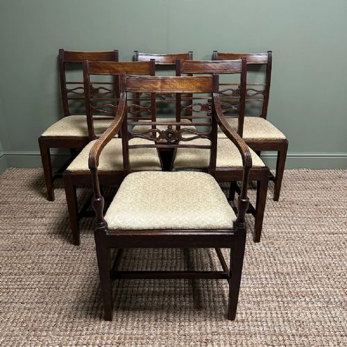 SET OF 6 ANTIQUE GEORGIAN MAHOGANY DINING CHAIRS - ADDITIONAL PHOTO 1