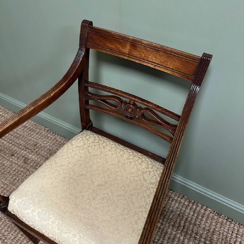 SET OF 6 ANTIQUE GEORGIAN MAHOGANY DINING CHAIRS - ADDITIONAL PHOTO 6