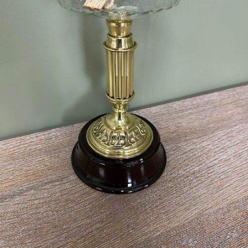 SPECTACULAR 19TH CENTURY BRASS ANTIQUE OIL LAMP - ADDITIONAL PHOTO 3