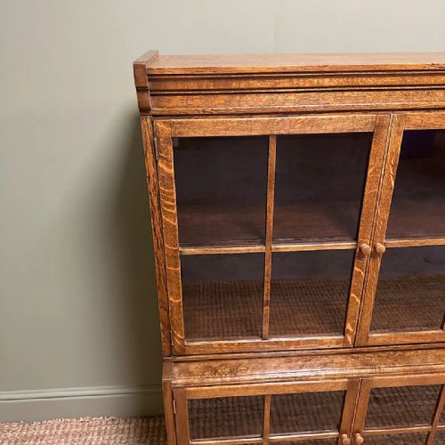 STUNNING SMALL EDWARDIAN OAK ANTIQUE ARTS AND CRAFTS BOOKCASE - ADDITIONAL PHOTO 3