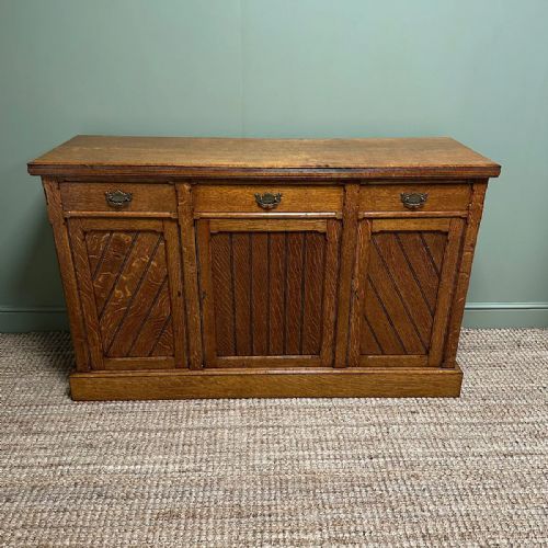 QUALITY VICTORIAN ANTIQUE OAK SIDEBOARD - ADDITIONAL PHOTO 2