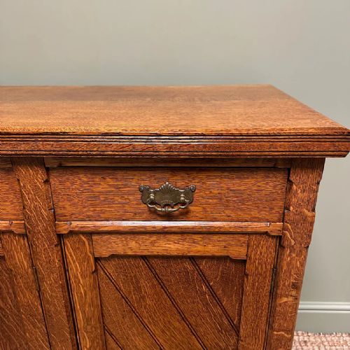 QUALITY VICTORIAN ANTIQUE OAK SIDEBOARD - ADDITIONAL PHOTO 3