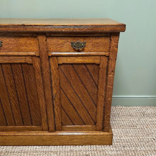 QUALITY VICTORIAN ANTIQUE OAK SIDEBOARD - ADDITIONAL PHOTO 6