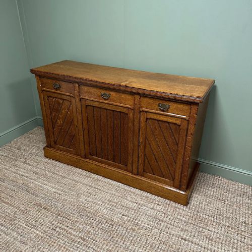 QUALITY VICTORIAN ANTIQUE OAK SIDEBOARD - ADDITIONAL PHOTO 7