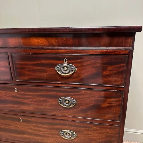 BEAUTIFUL GEORGIAN ANTIQUE MAHOGANY CHEST OF DRAWERS - ADDITIONAL PHOTO 3