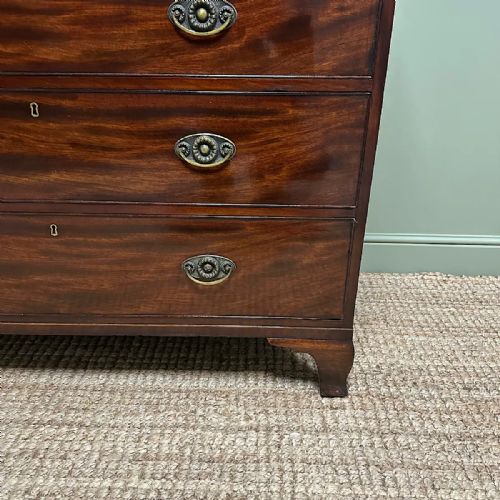BEAUTIFUL GEORGIAN ANTIQUE MAHOGANY CHEST OF DRAWERS - ADDITIONAL PHOTO 5