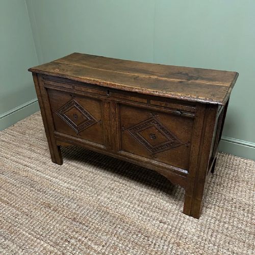 18TH CENTURY PERIOD ANTIQUE OAK COFFER - ADDITIONAL PHOTO 6