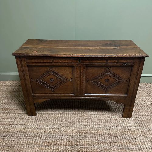 18TH CENTURY PERIOD ANTIQUE OAK COFFER - ADDITIONAL PHOTO 7