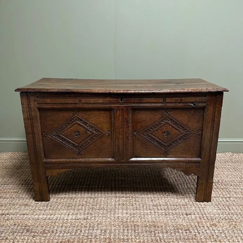 18TH CENTURY PERIOD ANTIQUE OAK COFFER - ADDITIONAL PHOTO 8