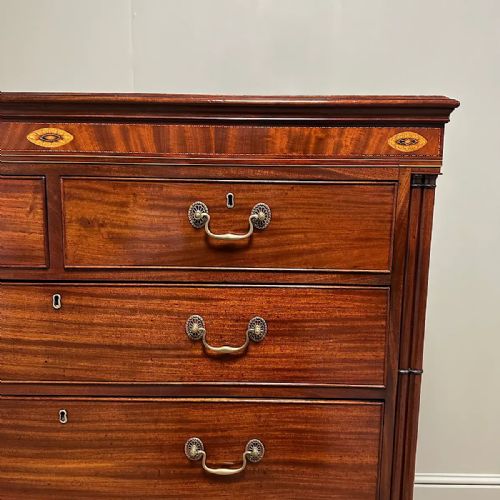 SPECTACULAR ANTIQUE GEORGIAN MAHOGANY CHEST OF DRAWERS - ADDITIONAL PHOTO 6