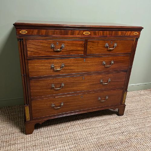 SPECTACULAR ANTIQUE GEORGIAN MAHOGANY CHEST OF DRAWERS - ADDITIONAL PHOTO 9