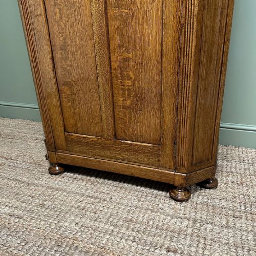 QUALITY OAK ANTIQUE HALL WARDROBE CUPBOARD - ADDITIONAL PHOTO 5