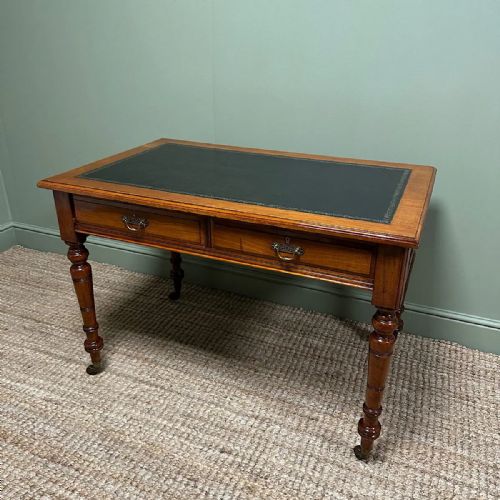 QUALITY VICTORIAN WALNUT ANTIQUE WRITING LIBRARY TABLE - ADDITIONAL PHOTO 3