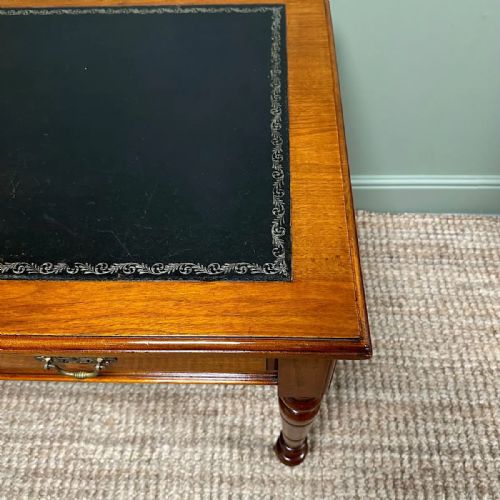 QUALITY VICTORIAN WALNUT ANTIQUE WRITING LIBRARY TABLE - ADDITIONAL PHOTO 4