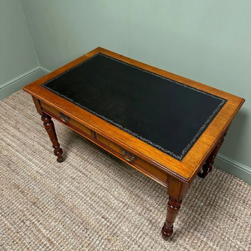 QUALITY VICTORIAN WALNUT ANTIQUE WRITING LIBRARY TABLE - ADDITIONAL PHOTO 5