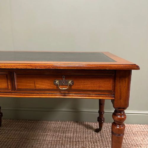 QUALITY VICTORIAN WALNUT ANTIQUE WRITING LIBRARY TABLE - ADDITIONAL PHOTO 6