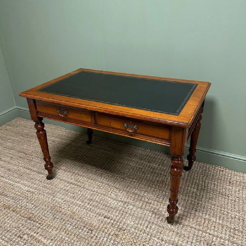 QUALITY VICTORIAN WALNUT ANTIQUE WRITING LIBRARY TABLE - ADDITIONAL PHOTO 8