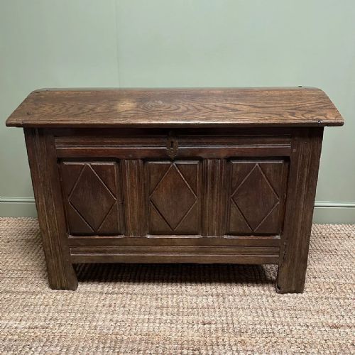 UNUSUAL 18TH CENTURY DOME TOP COUNTRY OAK ANTIQUE COFFER - ADDITIONAL PHOTO 1