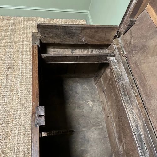 UNUSUAL 18TH CENTURY DOME TOP COUNTRY OAK ANTIQUE COFFER - ADDITIONAL PHOTO 5