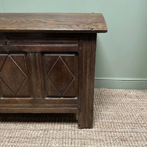 UNUSUAL 18TH CENTURY DOME TOP COUNTRY OAK ANTIQUE COFFER - ADDITIONAL PHOTO 7