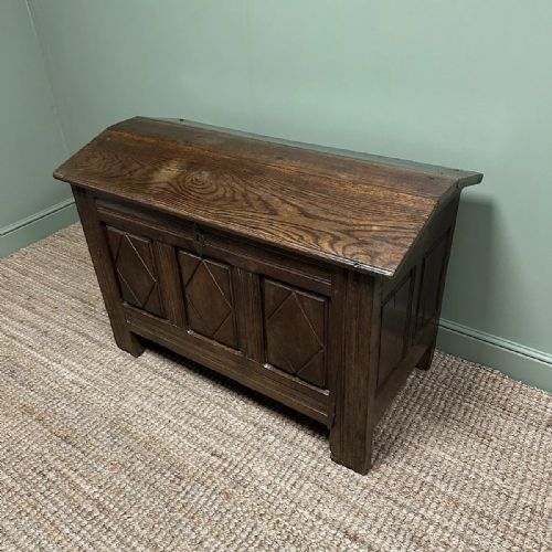 UNUSUAL 18TH CENTURY DOME TOP COUNTRY OAK ANTIQUE COFFER - ADDITIONAL PHOTO 9