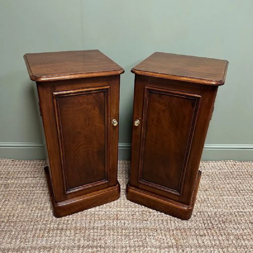 ANTIQUE VICTORIAN MAHOGANY PAIR OF BEDSIDE CABINETS - ADDITIONAL PHOTO 3